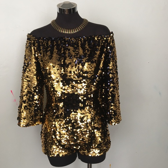 Carmelita Couture Sequin Romper EUC - Picture 4 of 7